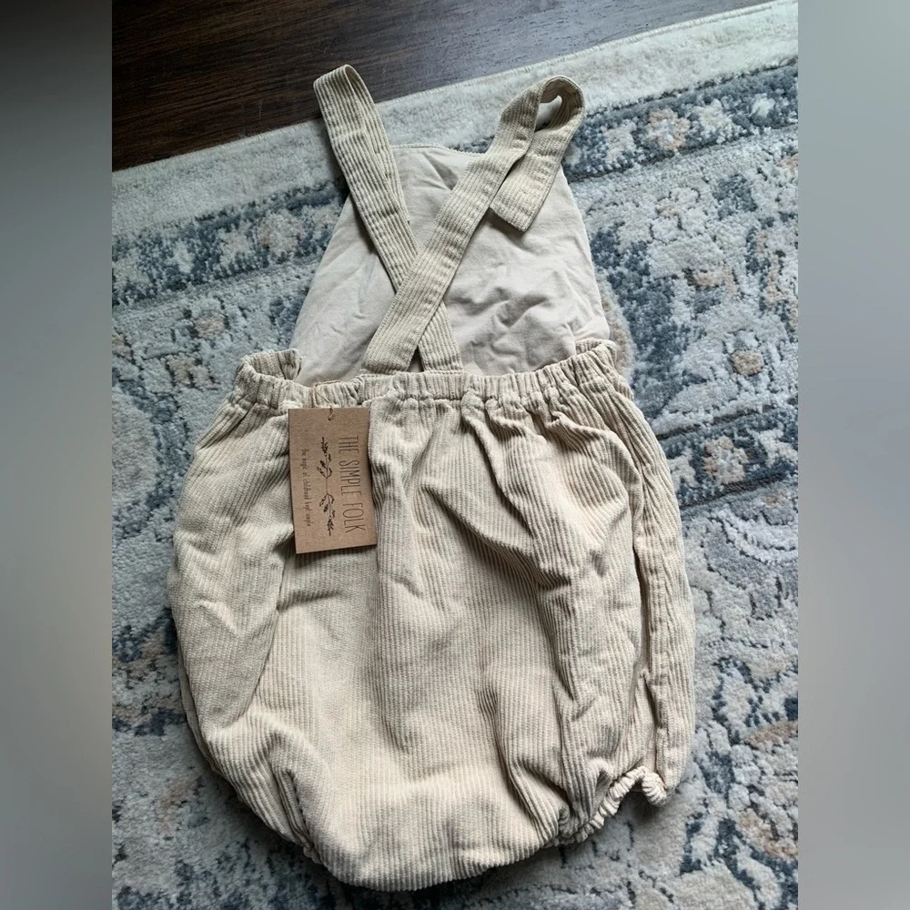 The simple folk corduroy overall romper nwt 8/9y